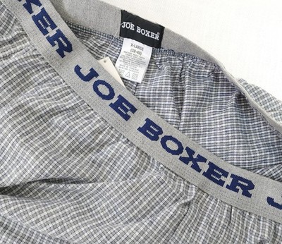 Vintage 90's JOE BOXER Boxer Shorts XL Gray Navy Brushed Cotton