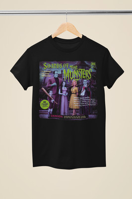 The Sound of Monsters Munsters Herman Lily Eddie Grafik schwarz T-Shirt - (MD118)
