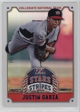2015 Stars and Stripes Longevity Parallel Sapphire 28/49 Justin Garza #55 14lm