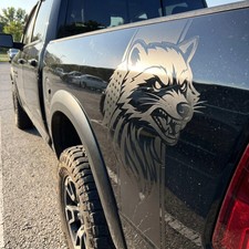 Snarling Raccoon Flag Bed Stripes For Dodge Ram 1500
