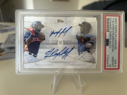 2021 Topps On Demand Yordan Alvarez Randy Arozarena Dynamic Duals Auto PSA 10