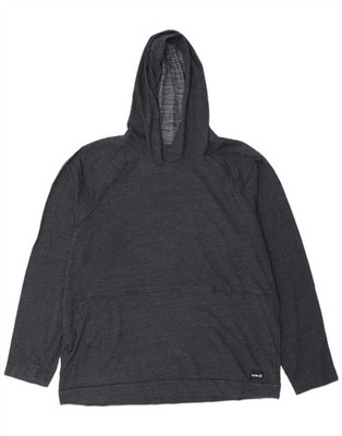HURLEY Herren Nike Dri Fit Hoodie Pullover XL Schwarz Baumwolle BF10
