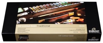 Talens Rembrandt Oil Paint Luxury Box, 16 Colors, 15ml (Size 5)