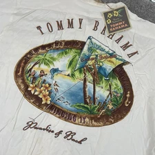 Tommy Bahama Hawaiian Camp Shirt Mens XL Paradise & Back Rayon Vintage 90s NWI