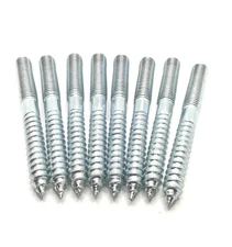 Hanger Bolt M12x120 Silvery Double Headed Bolt Self-Tapping Screw with Hexago...