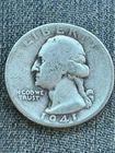 1941 Quarter No Mint Mark Silver 1/4 Dollar Circulated