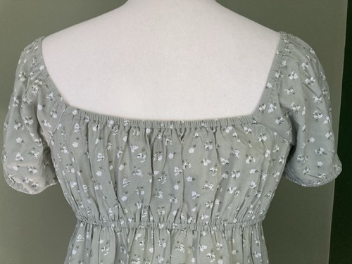 Women's Hollister Top Size S Green Floral Cap Sleeve - Picture 5 of 7