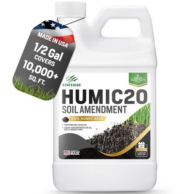 64oz 20% Humic Acid for Lawn - Covers 10,000 sq ft, Humic20 Soil Amendments