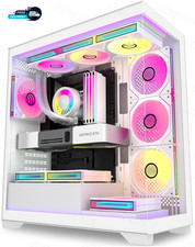 ATX PC Case 7 PWM ARGB Fans Pre Installed Mid Tower Computer Case