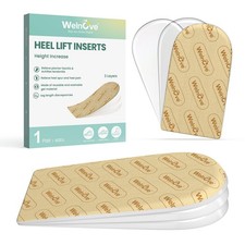 Heel Lift Inserts for Women 3 Layers: S - Women's 4.5-9.5 Men's 6-8.5, Beige