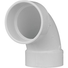 Charlotte Pipe 4 In. Schedule 40 90 Deg. Sanitary DWV PVC Elbow 1/4 Bend 