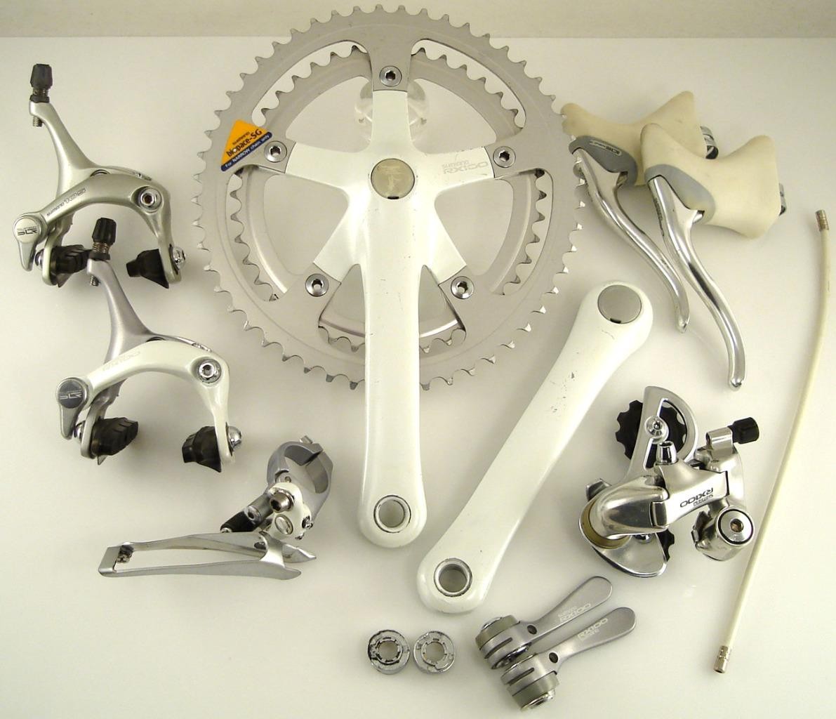 Vintage 1980s Shimano RX100 Group Groupset Derailleurs Crank