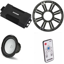 Kicker 48PXA6001 Weatherproof Powersport Mono Amp  10" 2 Ohm Marine Subwoofe...