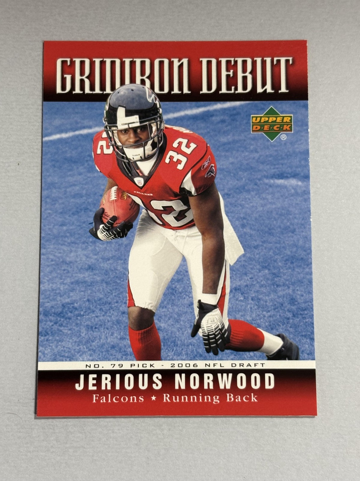 Jerious Norwood 2006 Upper Deck Gridiron Debut Atlanta Falcons #1GD-JN   P797