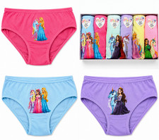 6 Pack Girls Cotton Brief Underwear Unicorn Princess Soft Panties Assorted S- XL