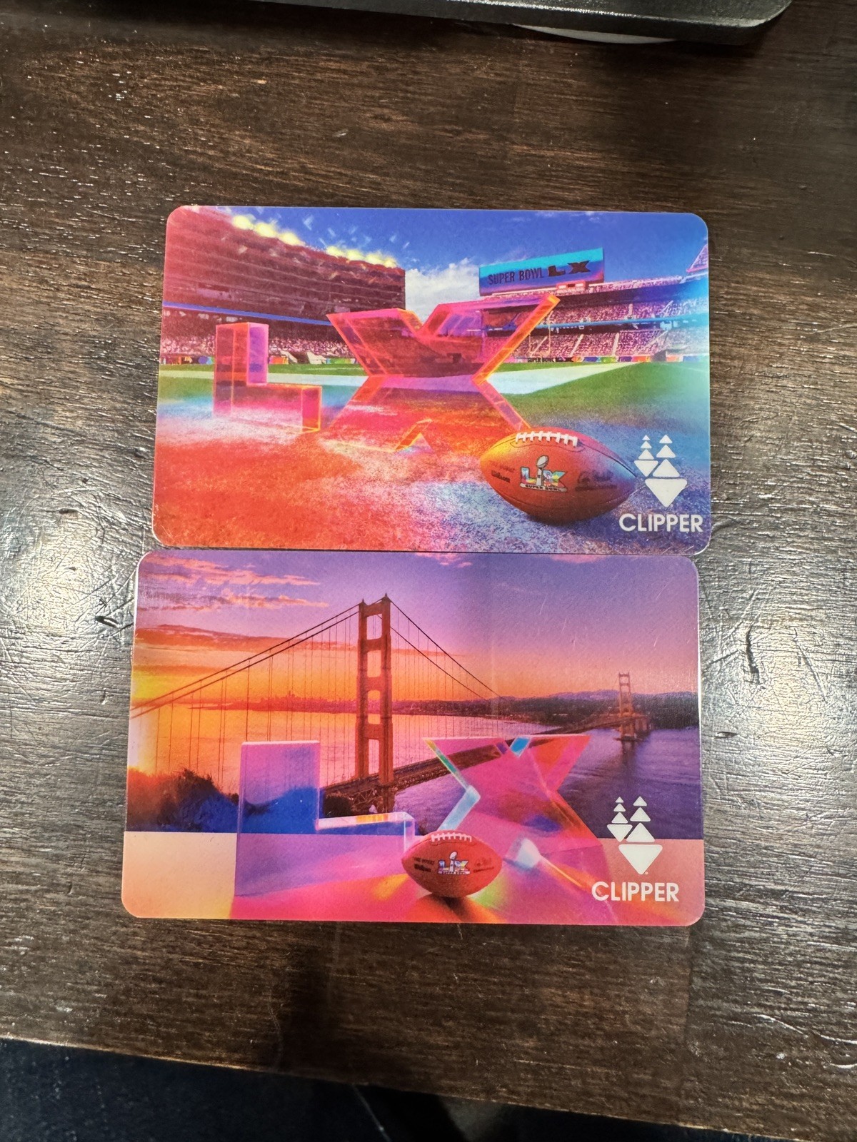 Super Bowl LX - CLIPPER CARD (Set of 2) - San Francisco Bay 2026 NEW