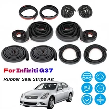 For Infiniti G37 q Door Rubber Seal Strip Weather Draft Wind Noise Reduction Kit