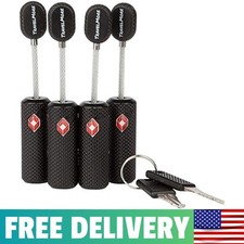 TSA Approved Locks For Luggage With Keys, Secure Travel Locks  Durable, Flexibl