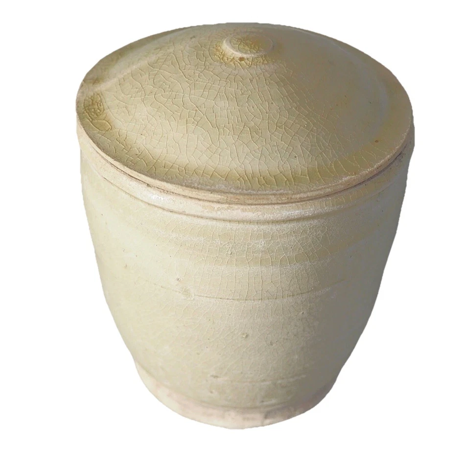 Un tarro de té vietnamita especial con tapa museo atemporal de los siglos XI-XII Foto 2 de 4