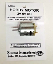 3 to 9v DC Small Electric Motor (Round Can) (for higher RPMs)
