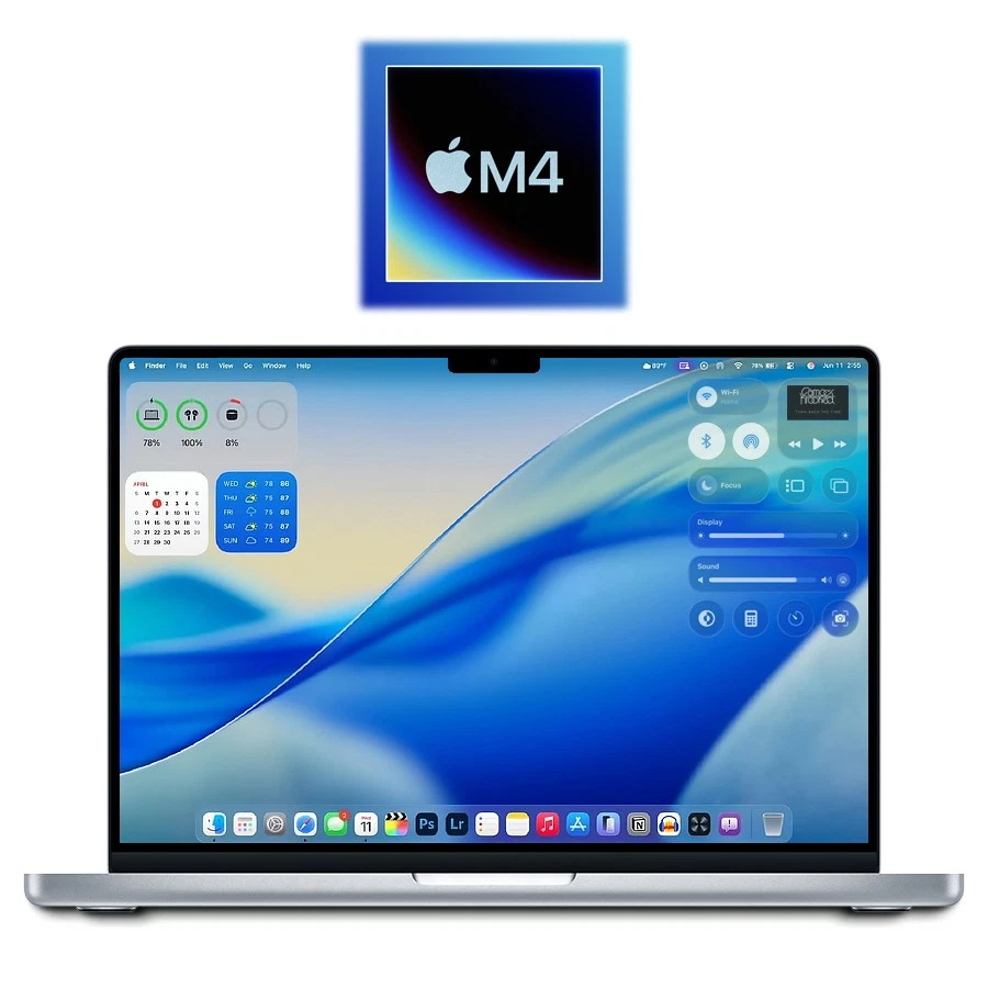 2024 Apple M4 MacBook Pro 14,2" 16GB/512GB (Silber) 5W2W3LL/A mit Jahr Garantie