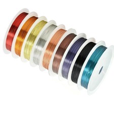 26 Gauge Copper Wire for Jewelry Making - 9 Colors Dead Soft Bendable Craft Wire
