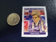 Magnus Carlsen Chess Grand Master 2018 Republique Togolaise Stamp