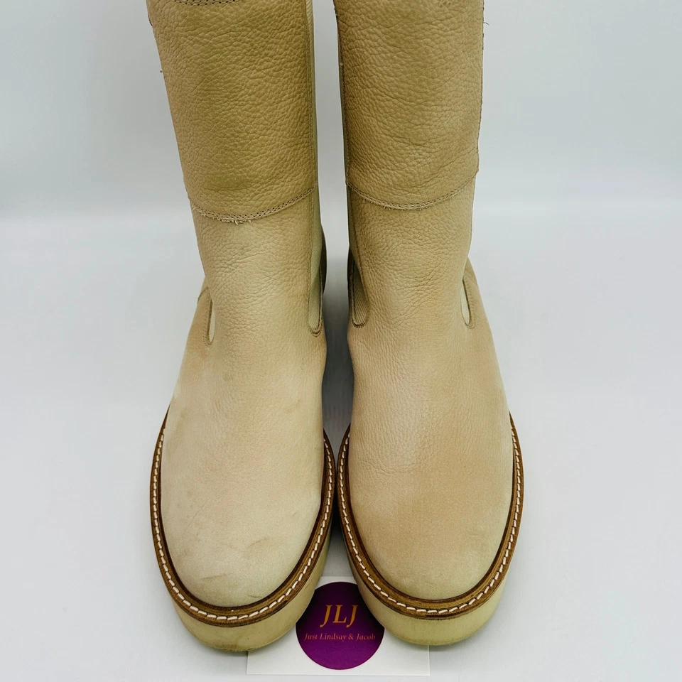 Botas Chelsea Paul Green Jagger para mujer con suela de cuero beige talla 7 UK/9.5 US Foto 3 de 4