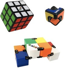 Rubiks 3 Piece Gift Set  Squishy Cube  Infinity Cube  Spin Cublet