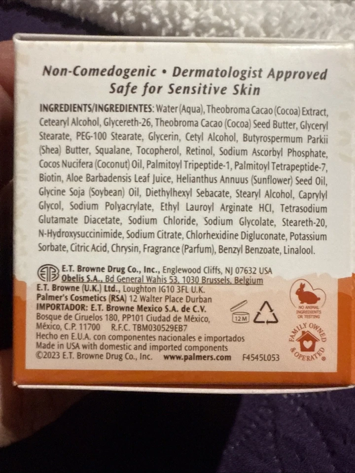 Palmers Cocoa Butter Formula With Vitamin E Moisture Rich Night Cream Lot Of 2 - Image 2 of 4