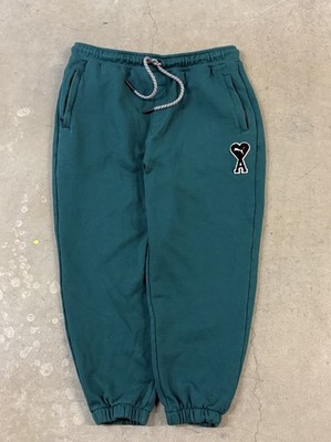 RARE PUMA x AMI Embroidered Men s Sweatpants Varsity Green Heavyweight Size XL