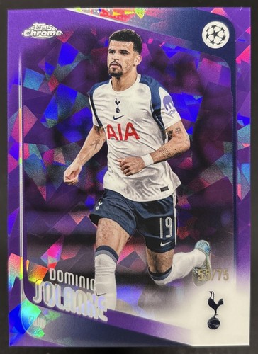 Dominic Solanke 2025-26 Topps Chrome UEFA Club Competitions Sapphire /75