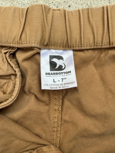 Pantalones Cortos Para Hombre Bear Bottom Beige Sólido L Bolsillo Playa Verano Caminata 7 pulgadas Frente Plano - Imagen 3 de 13