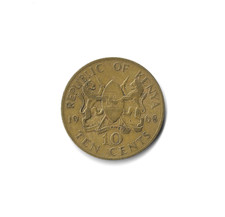 1968 Kenya - 10 Cents - 625 - Nickel Brass - 9.4g