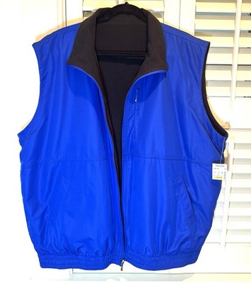 Bolle Mens Golf Storm Size 2XL Vest Reversible Blue Black Pockets NWT