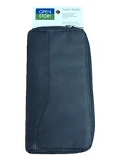 Open Story Black RFID Blocking Passport and Visa Holder Travel Wallet