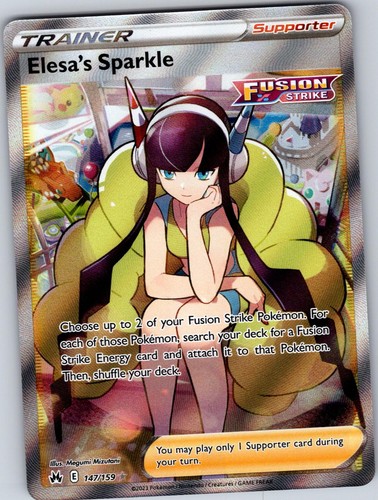 Elesa's Sparkle 147/159 Ultra Rare Crown Zenith Pokemon Holo Near Mint