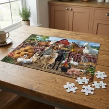 Jumbo Floor Puzzle for Kids Ages 3-5,48 Piece Farm Animals Jigsaw Large Puzzl...
