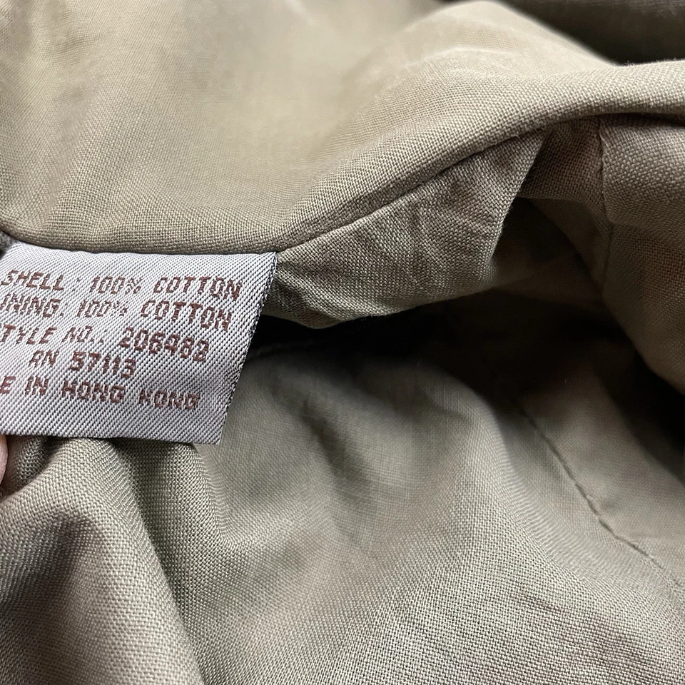 Vintage EMS Eastern Mountain Sports Barn Coat Jacket L Hooded Chore 90s Olive - Image 4 of 4