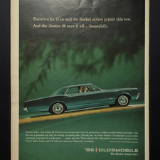 Oldsmobile 1965 Jetstar 88 Rocket Action Coupe Hardtop Green 1964 Vtg Ad