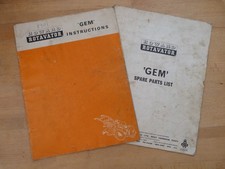 GENUINE HOWARD GEM ROTAVATOR OWNERS INSTRUCTION MANUAL & SPARE PARTS LIST