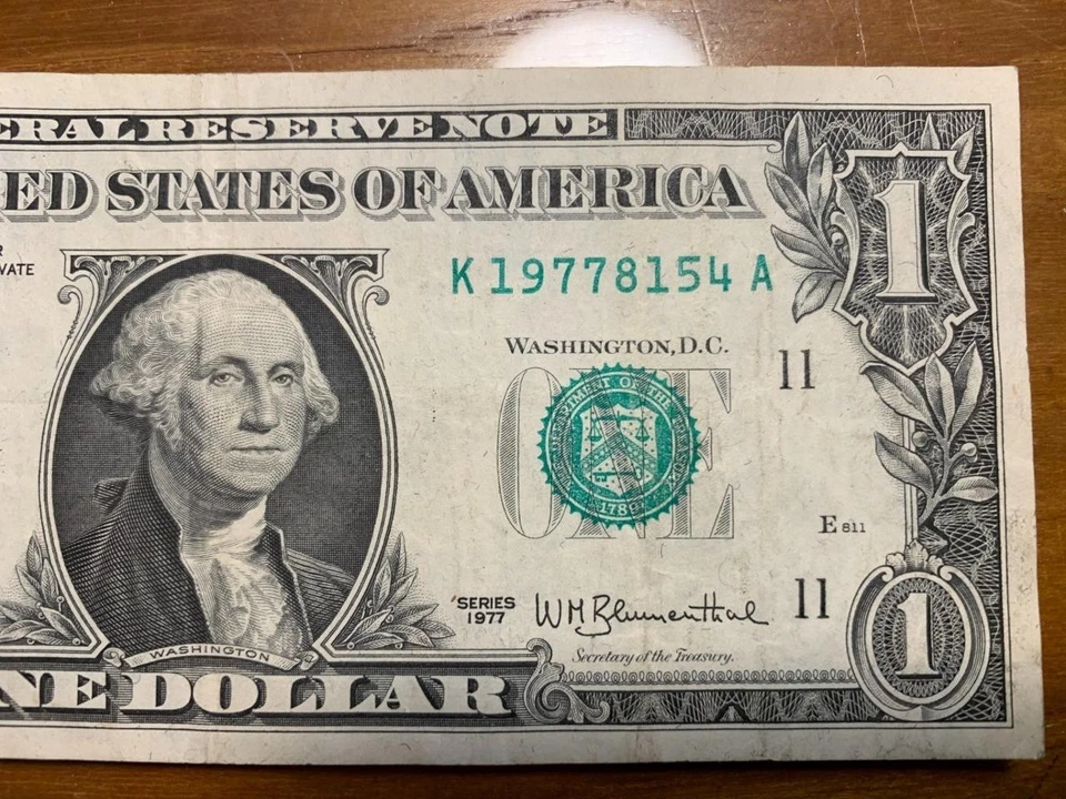 1977 FRN $1 Dollar, Birthday, Date & Serial Number Very Scarce Nice SKU#37616 - Image 2 of 2