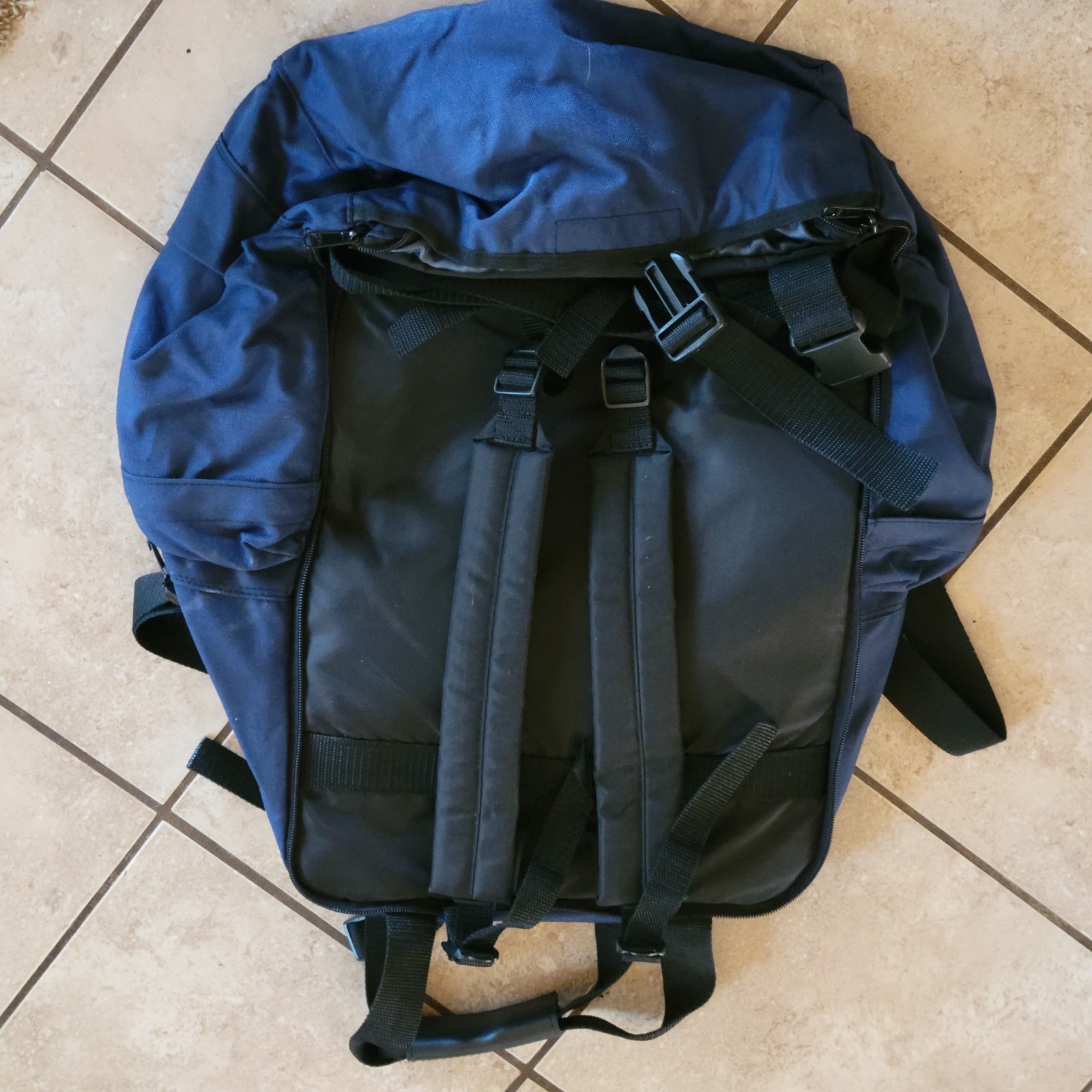 Vintage LederMann Rucksack Backpack Large Canvas … - image 2