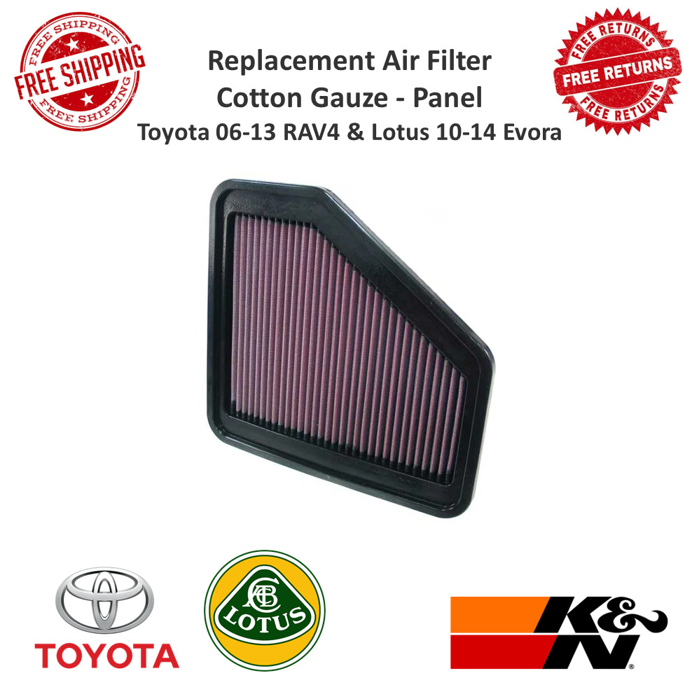 K&N Washable Replacement Air Filter Cotton Gauze For Toyota RAV4 & Lotus Evora
