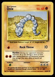 ONIX - 56/102 - BASE SET 1999 WOTC POKEMON UNLIMITED - LP [A]
