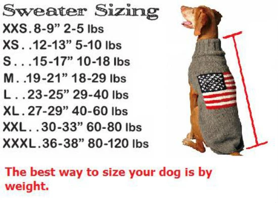 American Flag Dog Sweater Chilly Dog Hand Knit Wool XXS-XXXL Pet Puppy Warm Pet - Image 3 of 4