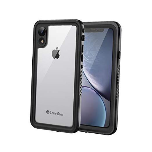 Lanhiem iPhone XR Case, IP68 Waterproof Dustproof Shockproof Case with Built