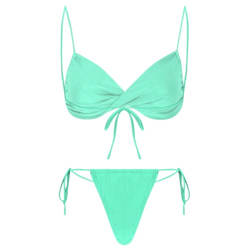 Women's Swimsuit Party Top With Underwear Drawstring Bikini Bathing Pad Exotic - 第 118/126 張圖片