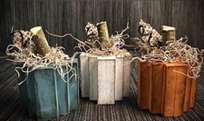 Wooden Pumpkin  s set of 3 / Fall Decor / Autumn  