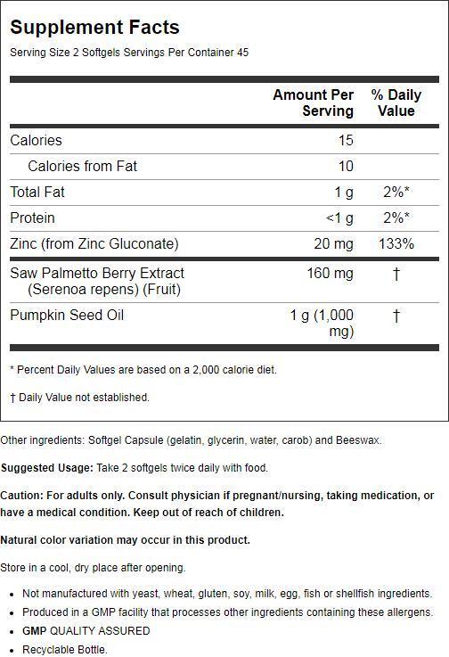 NOW Foods Saw Palmetto Extract 90 Sgels